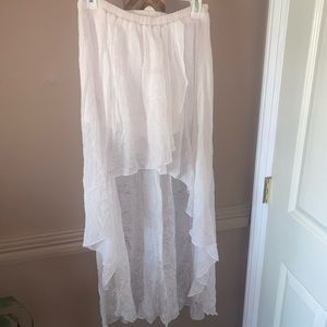 Anabelle high waisted high low flowy skirt